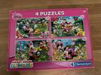 Disney puzzel 4 in 1 Minnie Mouse, Ophalen of Verzenden, 10 tot 50 stukjes, Zo goed als nieuw