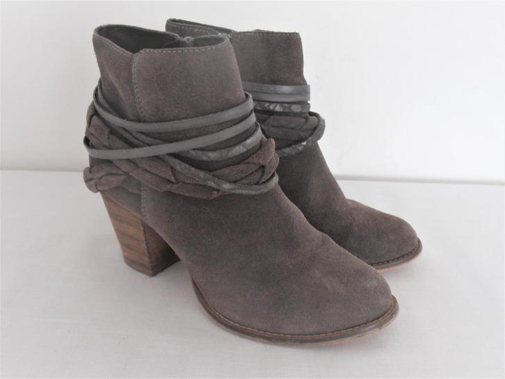 Piure - prachtige bruine leren enkel laarzen - 38, Kleding | Dames, Schoenen, Zo goed als nieuw, Lage of Enkellaarzen, Bruin, Verzenden