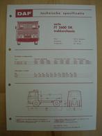 DAF FT 2600 DK Technische Specificatie folder 1970 - 4x2, Ophalen, Zo goed als nieuw, Overige merken, DAF