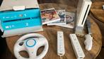 Nintendo Wii compleet (zonder cabel), Spelcomputers en Games, Ophalen, Gebruikt, Met 2 controllers