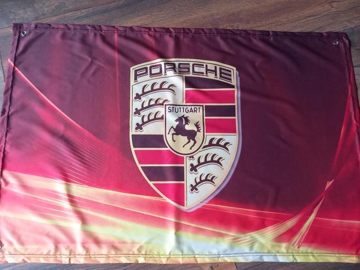 PORS BANNER 40X60 MET BEVESTIGGINGS OGEN EEN BEAUTY, Auto diversen, Wieldoppen, Nieuw, Ophalen of Verzenden