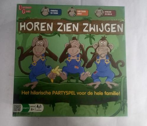 Horen zien en zwijgen - bordspel het hilarische partyspel, Hobby en Vrije tijd, Gezelschapsspellen | Bordspellen, Zo goed als nieuw