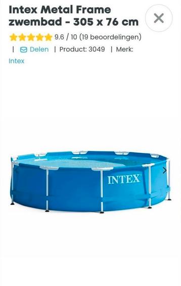 Intex Zwembad 305x76cm + Pomp beschikbaar voor biedingen