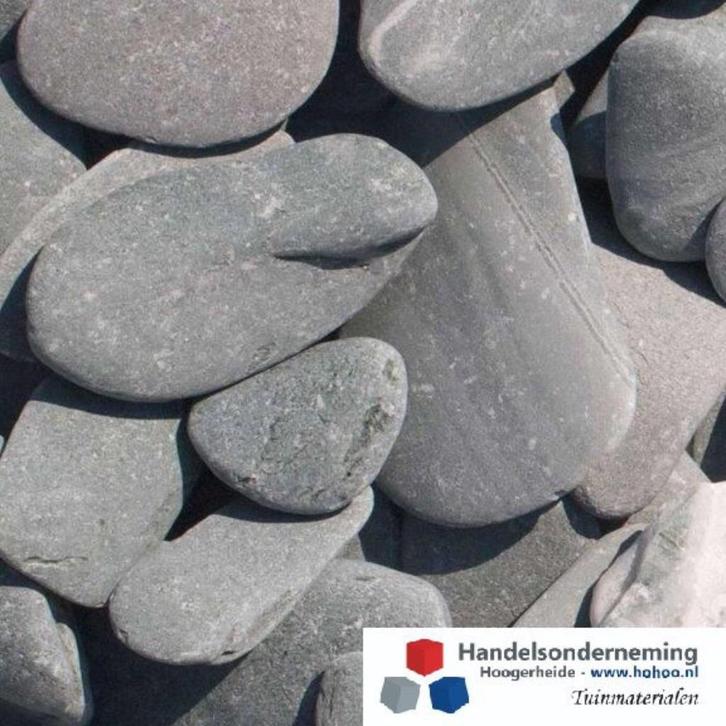 Flat pebbles groen afgeronde unieke platte siergrind tuinpad, Tuin en Terras, Grind, Keien en Split, Nieuw, Grind, Groen, Verzenden