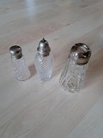 3 suikerstrooiers met verzilverde dop. Puntgaaf!, Antiek en Kunst, Antiek | Goud en Zilver, Ophalen of Verzenden