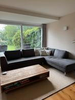 Hoekbank stof gemêleerde grijs/bruin, Verzenden, Gebruikt, Stof