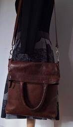 Saccoo Amsterdam Tas - Leer - Goede Staat!, Sieraden, Tassen en Uiterlijk, Tassen | Damestassen, Verzenden, Gebruikt, Bruin, Handtas