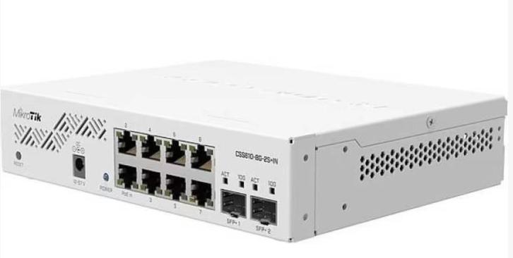 Mikrotik CSS610-8G-2S+IN netwerk-switch Gigabit Ethernet, Computers en Software, Netwerk switches, Nieuw, Ophalen of Verzenden