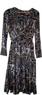 Leuke viscose jurk met verenprint romeo & juliette one size, Verzenden, Nieuw, Onder de knie