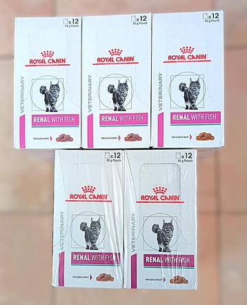 60 Royal Canin maaltijdzakjes Renal Fish - nierdieet kat beschikbaar voor biedingen