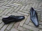 GRATIS VERZENDEN ZWARTE LEREN HEREN PUNTSCHOENEN MT 41, Verzenden, Zwart, Zo goed als nieuw, Veterschoenen