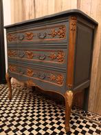 Uniek en schitterend antiek Franse commode, ladekast., Huis en Inrichting, Ophalen, 50 tot 100 cm, 3 of 4 laden, Minder dan 100 cm