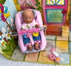 Mini baby born maxi cosi met mini baby born popje, Kinderen en Baby's, Ophalen of Verzenden, Zo goed als nieuw, Overige typen