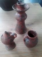 Leuke aardewerken potjes, kandelaar HANDWERK €5,00, Ophalen of Verzenden, Keramiek of Aardewerk