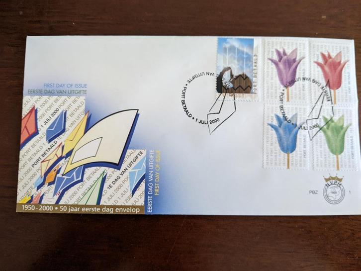 NL 2000 FDC PBZ1  HARING ETEN EN SERIE TULPEN, Postzegels en Munten, Postzegels | Eerstedagenveloppen, Onbeschreven, Nederland