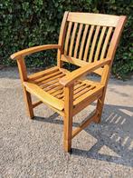 VAL-EUR teakhouten blokstoel met welvingen, Tuin en Terras, Ophalen, Gebruikt, Teakhout