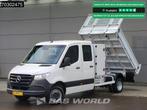 Mercedes Sprinter 514 CDI Dubbel Cabine Kipper met Kist Dubb, Stof, Gebruikt, Euro 6, Wit