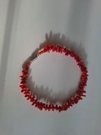 Bloedkoraal armband, Ophalen of Verzenden, Zo goed als nieuw, Zilver, Armband