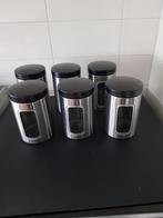 6 Brabantia rvs voorraadbussen, Huis en Inrichting, Ophalen of Verzenden