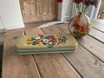 Vintage rechthoekig blik. Bloemen / veldboeket motief., Ophalen, Gebruikt, Overige, Overige merken