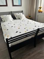 Nog heel stevig bed, Huis en Inrichting, Slaapkamer | Bedden, Gebruikt, Bruin, Tweepersoons, Ophalen of Verzenden