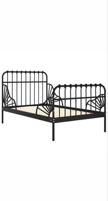 IKEA Minnen meegroeibed - Zwart metaal beschikbaar voor biedingen