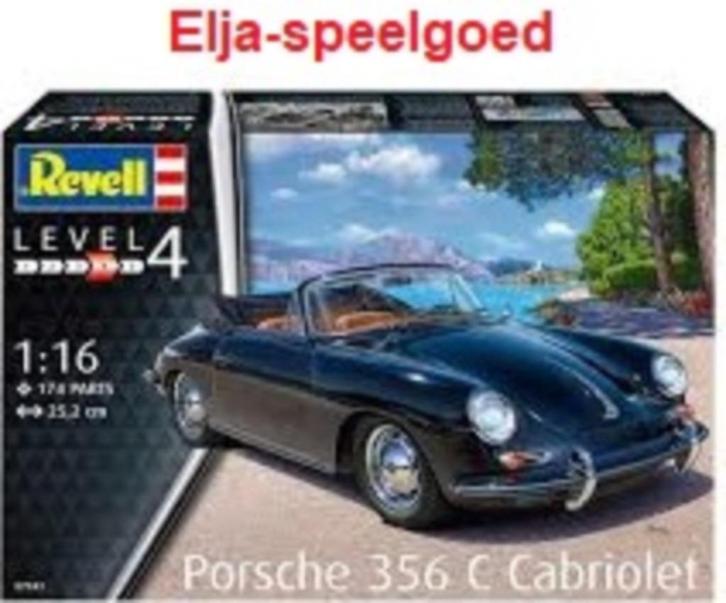 Revell Porsche 356 C Cabrio 7043 1:16 modelbouw auto, Hobby en Vrije tijd, Modelbouw | Auto's en Voertuigen, Nieuw, Auto, Groter dan 1:32