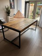 Eettafel mangohout 6 personen, Ophalen, Gebruikt, 200 cm of meer, 50 tot 100 cm