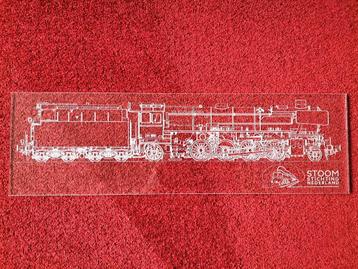 Stoom Stichting Nederland trein op perspex 50 x 15 cm beschikbaar voor biedingen