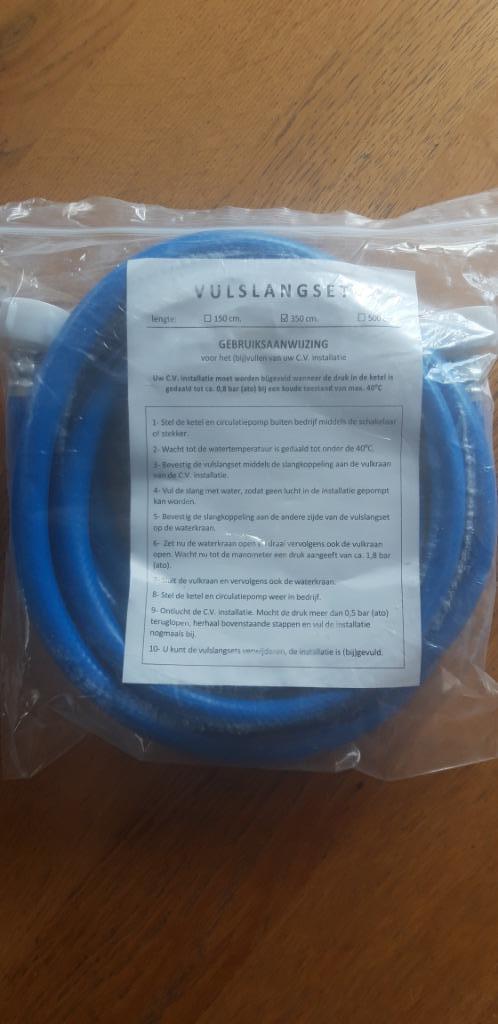 Vulslangset 350 cm nieuw in verpakking 1 set 3,5 mt voor CV, Doe-het-zelf en Verbouw, Verwarming en Radiatoren, Nieuw, Overige typen