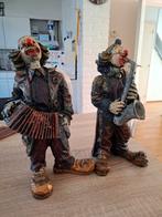 2 clown van hars 33 cm hoog, Verzamelen, Beelden en Beeldjes, Ophalen of Verzenden, Gebruikt