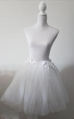 Nieuwe witte petticoat / tule / tutu, 6 lagen + onderrok, Kleding | Dames, Rokken, Nieuw, Knielengte, Ophalen of Verzenden, Wit