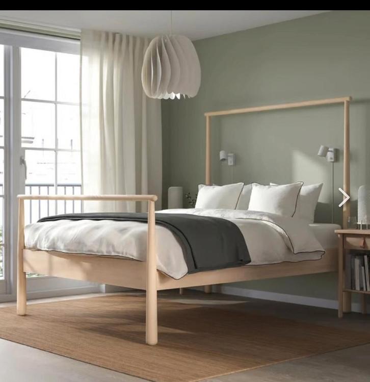 IKEA Gjöra Bed 140x200 - Houten Frame, Huis en Inrichting, Slaapkamer | Bedden, Zo goed als nieuw, Tweepersoons, 140 cm, Hout