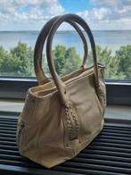 Ongebruikte gebroken wit / beige lederen damestas, Sieraden, Tassen en Uiterlijk, Tassen | Damestassen, Ophalen, Nieuw, Wit, Handtas