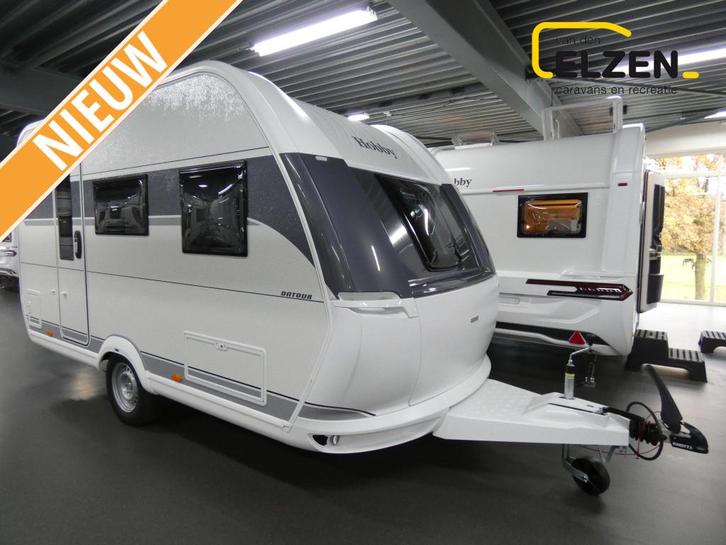 Hobby On Tour 390 SF actieprijs, Caravans en Kamperen, Caravans, Bedrijf, tot en met 4, 750 - 1000 kg, Treinzit, Hobby, Dwarsbed