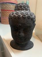 Boeddha gezicht, steen, donkerbruin, Ophalen, Zo goed als nieuw