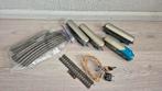 Vintage Tinnen Treinset - Locomotief, Wagons & Rails, Gelijkstroom, Fleischmann, Ophalen of Verzenden, Analoog