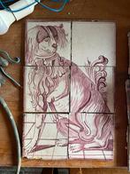 Vintage Tegeltableau Hond, Antiek en Kunst, Ophalen