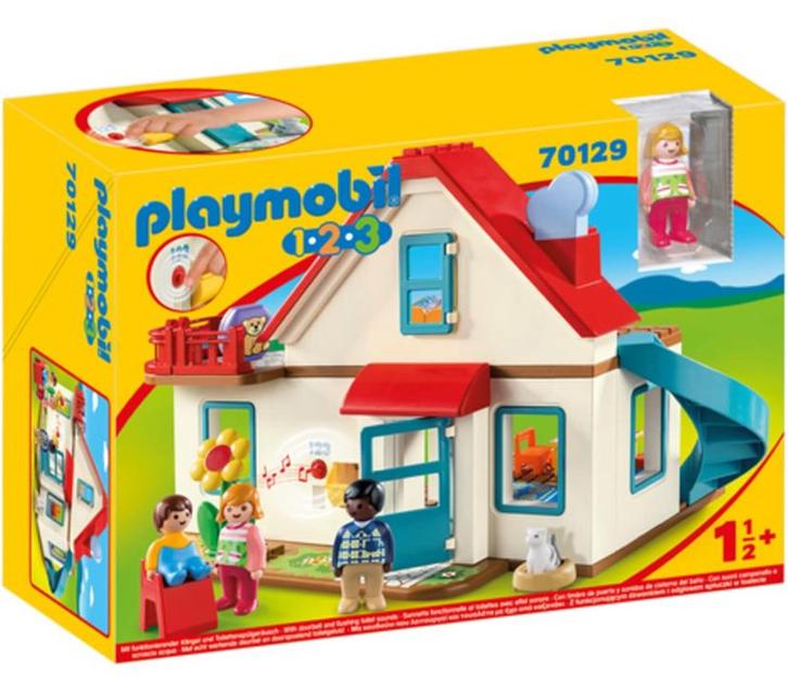 Playmobil 1-2-3 huis. Compleet en schoon, Kinderen en Baby's, Speelgoed | Playmobil, Zo goed als nieuw, Complete set, Ophalen of Verzenden