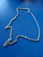 Zilveren Halsketting 50cm x 4mm breed, Ophalen of Verzenden, Zo goed als nieuw, Zilver, Zilver