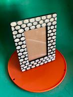 Vintage fotolijst parelmoer dots zwart hout Mid-Century, Minder dan 50 cm, Ophalen of Verzenden, Zo goed als nieuw, Minder dan 50 cm