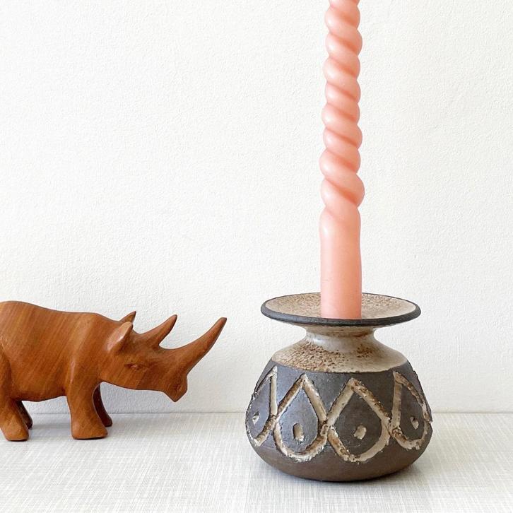 Lovemose Denmark KANDELAAR vaas vintage Deens keramiek retro, Huis en Inrichting, Woonaccessoires | Kandelaars en Kaarsen, Gebruikt