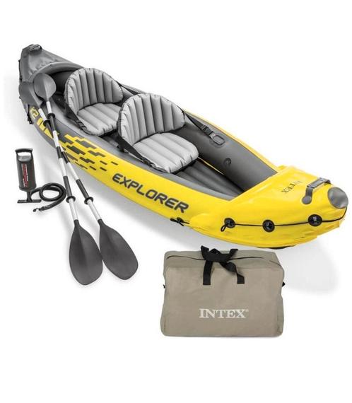 Explorder K2 oppomp kano 2pp, Watersport en Boten, Kano's, Zo goed als nieuw, Canadese kano of Open kano, Ophalen of Verzenden