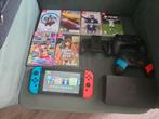 Switch 6x spel 3x controller koptelefoon koffertje, Ophalen, Met games, Zo goed als nieuw, Switch Original