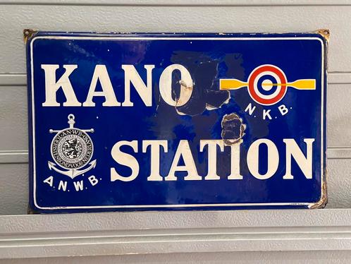 Emaille Bord ( Kano Station ) A.N.W.B, Verzamelen, Merken en Reclamevoorwerpen, Ophalen of Verzenden