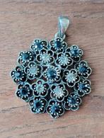 Vintage geoxideerd zilveren kettinghanger, Sieraden, Tassen en Uiterlijk, Kettingen, Ophalen of Verzenden, Zo goed als nieuw, Zilver