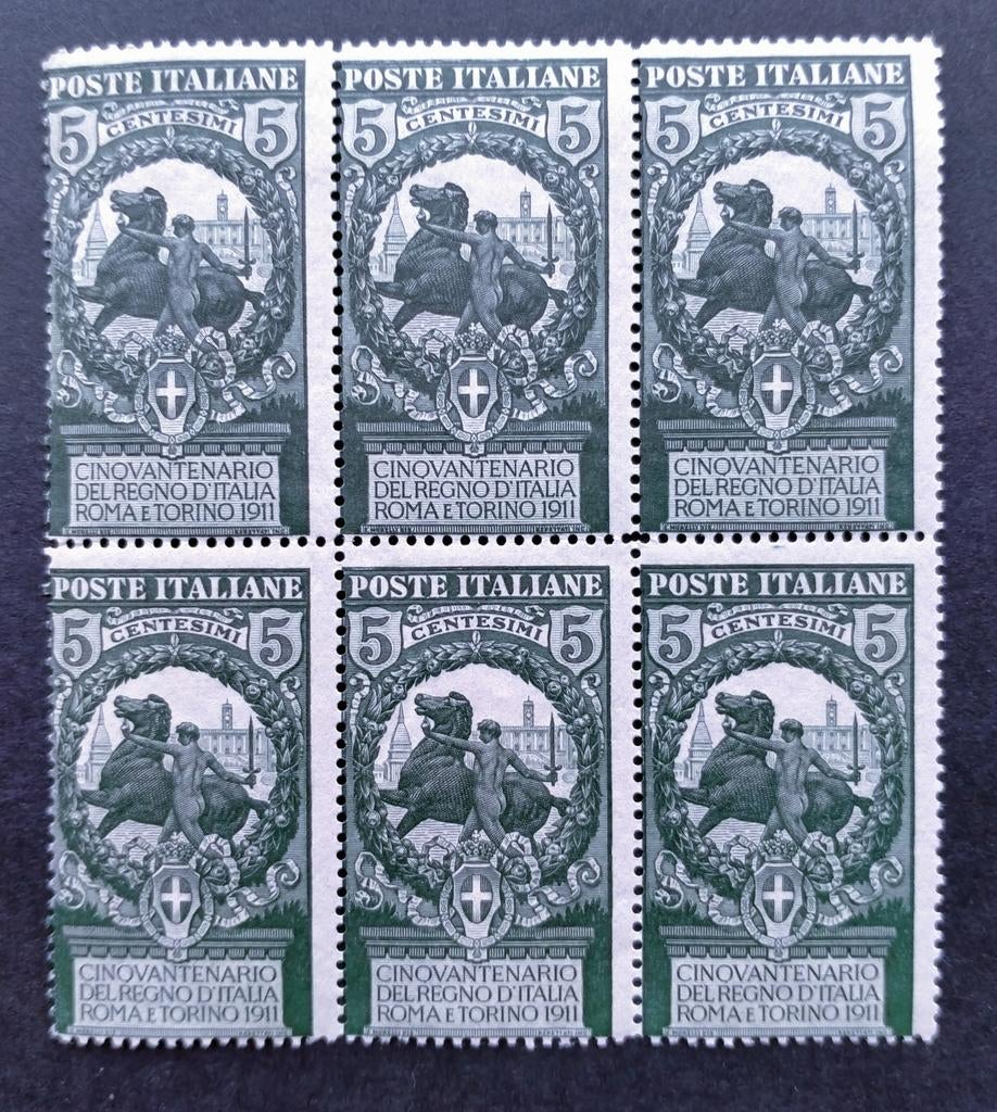 ITALIË - REGNO ITALIA 1911 Morelli 5 +5 cent. Sa93, Ophalen of Verzenden, Postfris