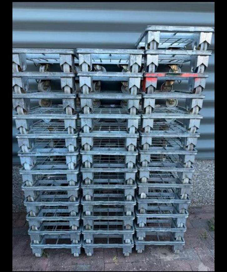15x Karrentjes/Dolly 60x40 - Magazijn/Winkel/horeca, Doe-het-zelf en Verbouw, Transportwagens, Gebruikt, Transportkar, 80 tot 100 liter