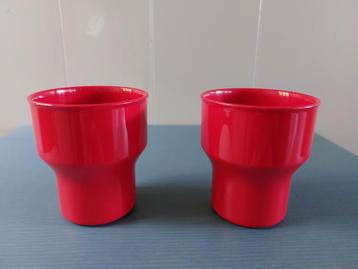 Vintage Mepal bekers rood Koen de Winter zgan beschikbaar voor biedingen