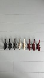 8 gietijzeren oude school kapstokhaken, Gebruikt, Minder dan 100 cm, Metaal, Ophalen